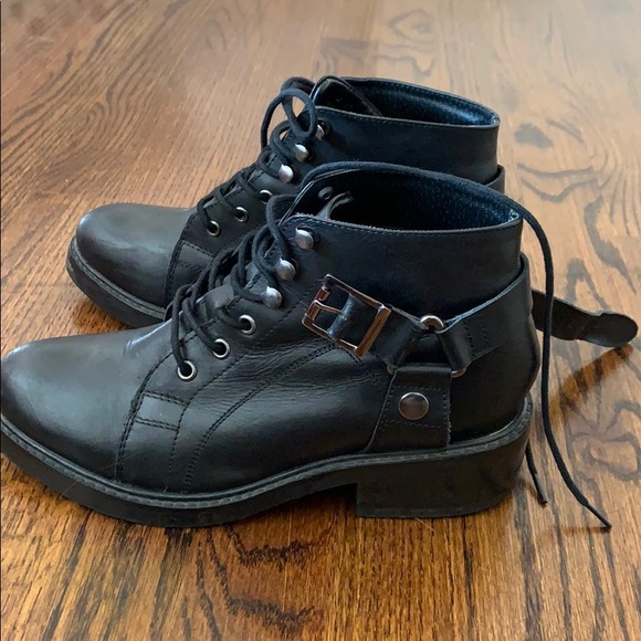 Black Leather Ankle Boots ASOS - Picture 4 of 10